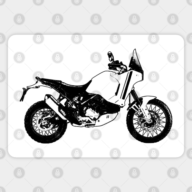 DesertX Bike Side View Sketch Art Magnet by KAM Std